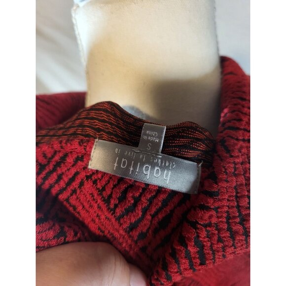 Habitat Clothes To Live In Zip Up Red Asymmetrical Vest Tunic Lagenlook‎ Size S - Picture 7 of 8